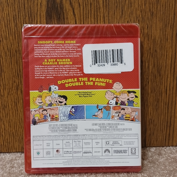 *SEALED* Snoopy/Charlie Brown Double Feature Bluray - Picture 2 of 3